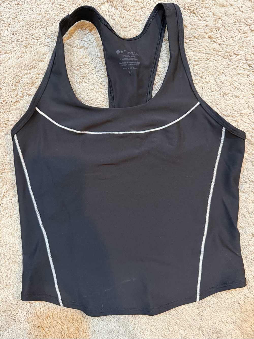 Athleta Interval Black Racerback Tank